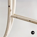 Tavolo da giardino in ferro bianco e vetro, 1960 ca.