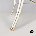 Tavolo da giardino in ferro bianco e vetro, 1960 ca.