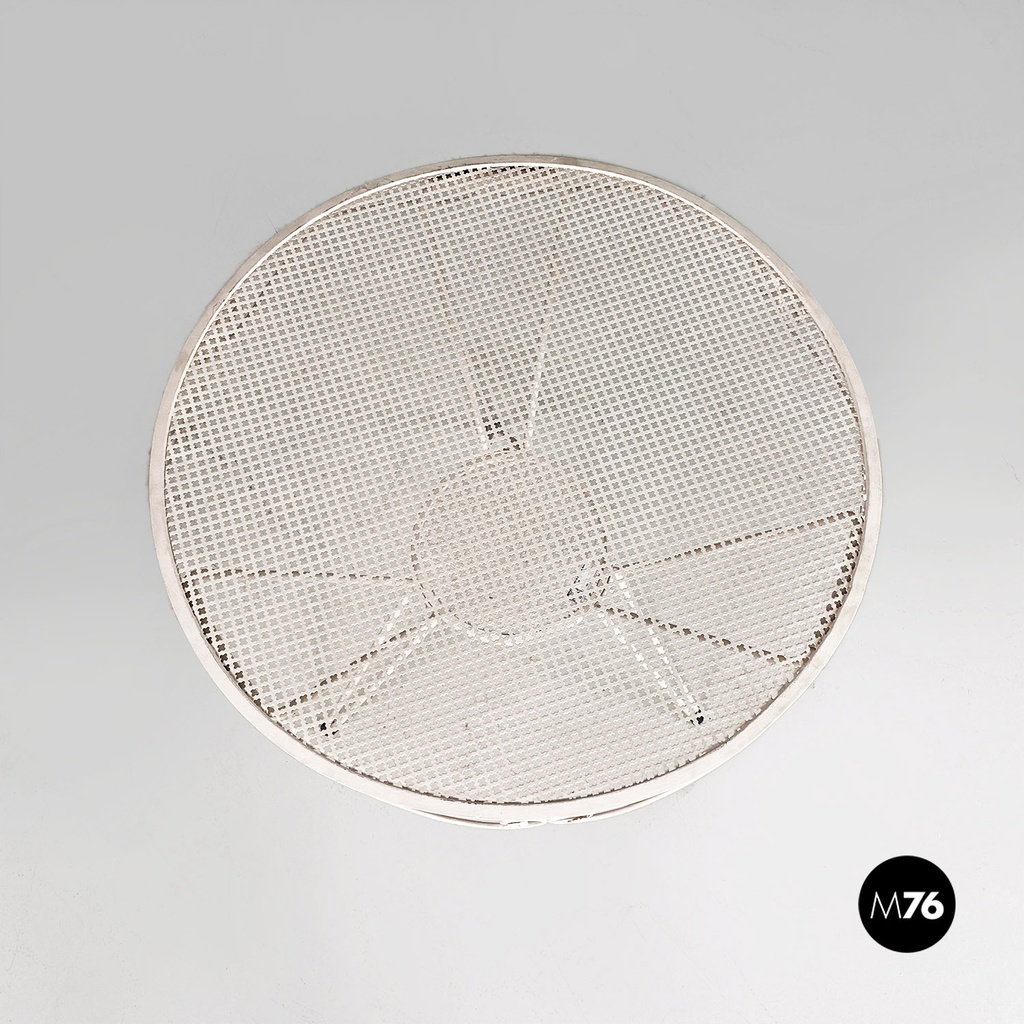 Tavolo da giardino in ferro bianco, 1960 ca.