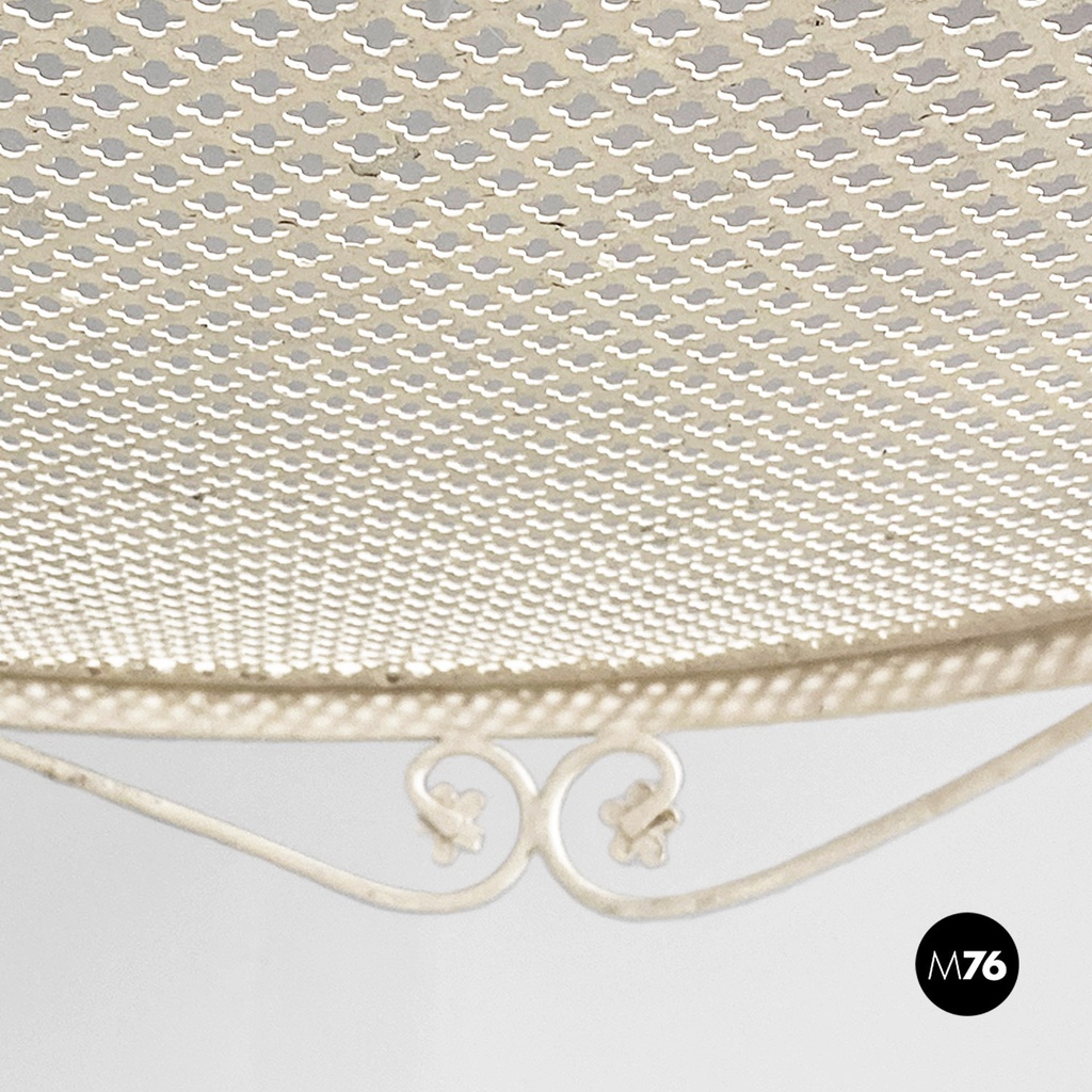 Tavolo da giardino in ferro bianco, 1960 ca.