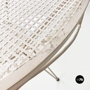 Tavolo da giardino in ferro bianco, 1960 ca.