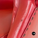 Poltrone in pelle rossa, 1940 ca.