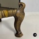 Italian modern golden wood and smoked glass coffee tables or pedestals, 1970s