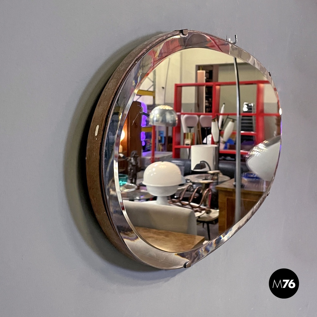 Italian mid-century modern oval wall mirror, 1950s