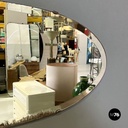 Italian mid-century modern oval wall mirror, 1950s