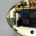 Italian mid-century modern oval wall mirror, 1950s