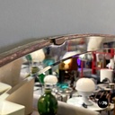 Italian mid-century modern oval wall mirror, 1950s