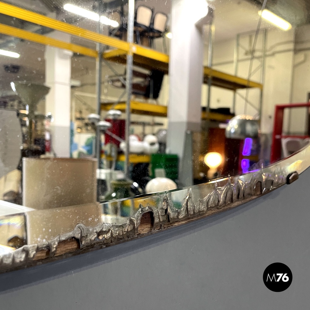 Italian mid-century modern oval wall mirror, 1950s