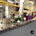 Italian mid-century modern oval wall mirror, 1950s