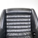 Poltrona in pelle nera di Cesare Casati per Arflex, 1960 ca.