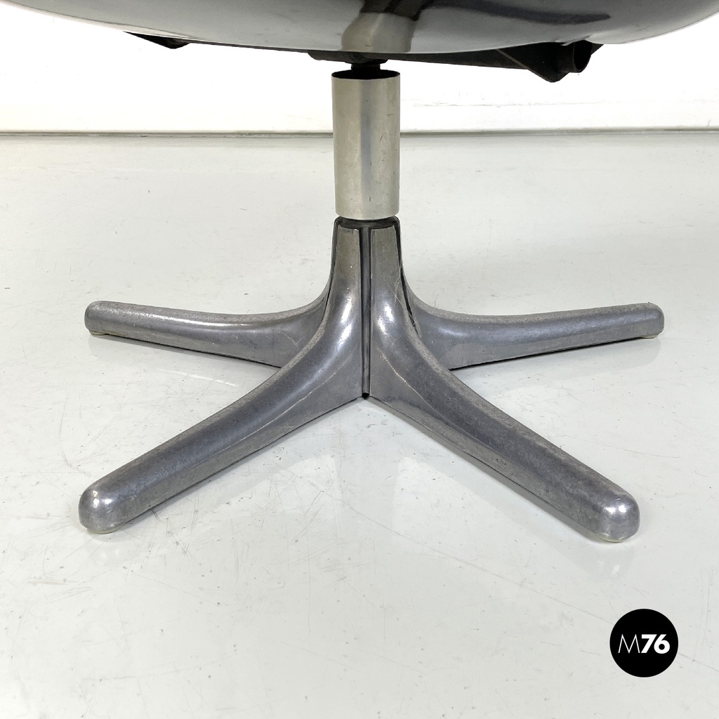 Poltrona in pelle nera di Cesare Casati per Arflex, 1960 ca.