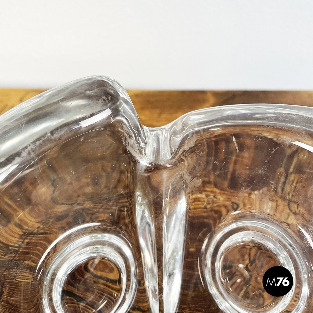 Posacenere da tavolo in cristallo, 1970 ca.