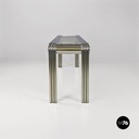 Consolle in vetro e acciaio, 1970 ca.