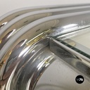 Consolle in vetro e acciaio, 1970 ca.