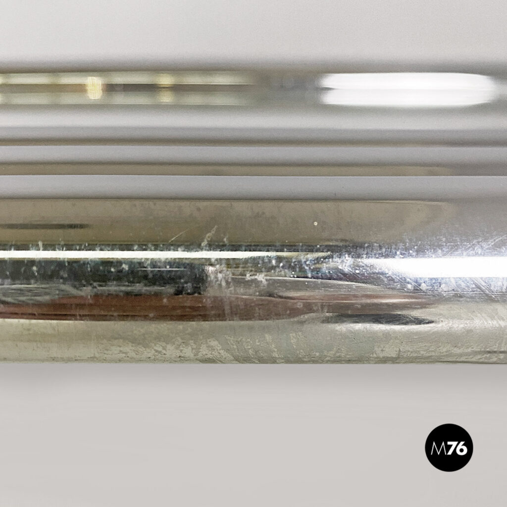 Consolle in vetro e acciaio, 1970 ca.