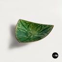 Posacenere in ceramica smaltata verde,1990 ca.