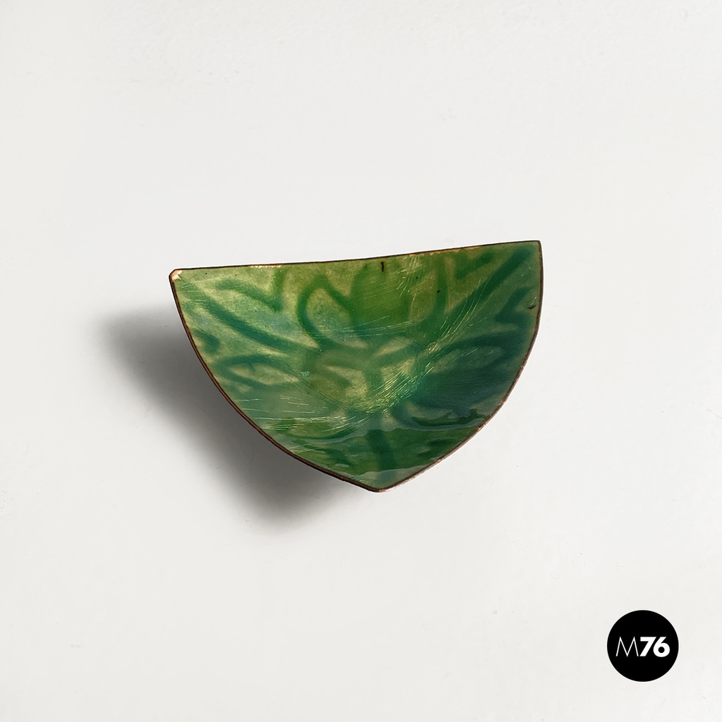 Posacenere in ceramica smaltata verde,1990 ca.