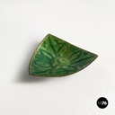 Posacenere in ceramica smaltata verde,1990 ca.