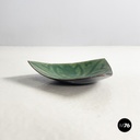 Posacenere in ceramica smaltata verde,1990 ca.