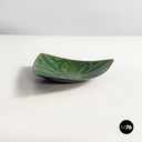 Posacenere in ceramica smaltata verde,1990 ca.