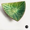 Posacenere in ceramica smaltata verde,1990 ca.