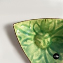 Posacenere in ceramica smaltata verde,1990 ca.
