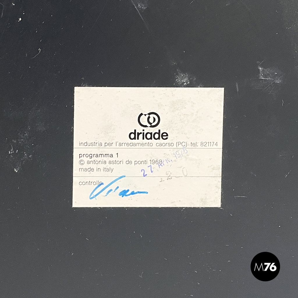 Libreria modulare Programma 1 di Antonia Astori De Ponti per Driade, 1970 ca.