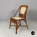Sedia in paglia e rattan, 1960 ca.