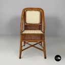 Sedia in paglia e rattan, 1960 ca.