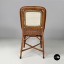 Sedia in paglia e rattan, 1960 ca.