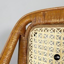 Sedia in paglia e rattan, 1960 ca.