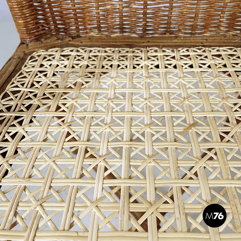 Sedia in paglia e rattan, 1960 ca.