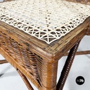 Sedia in paglia e rattan, 1960 ca.