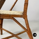 Sedia in paglia e rattan, 1960 ca.