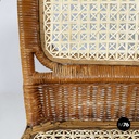 Sedia in paglia e rattan, 1960 ca.