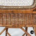 Sedia in paglia e rattan, 1960 ca.