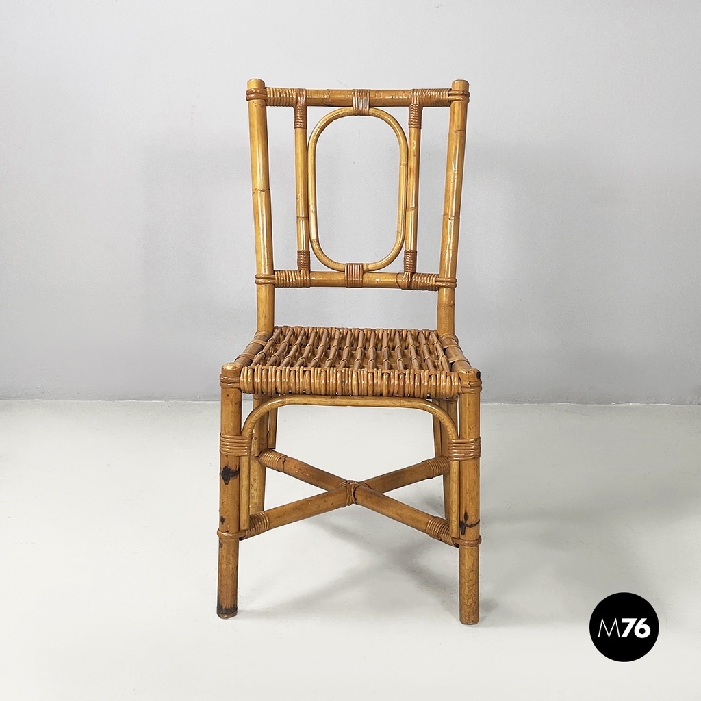 Sedie in rattan, 1960 ca.