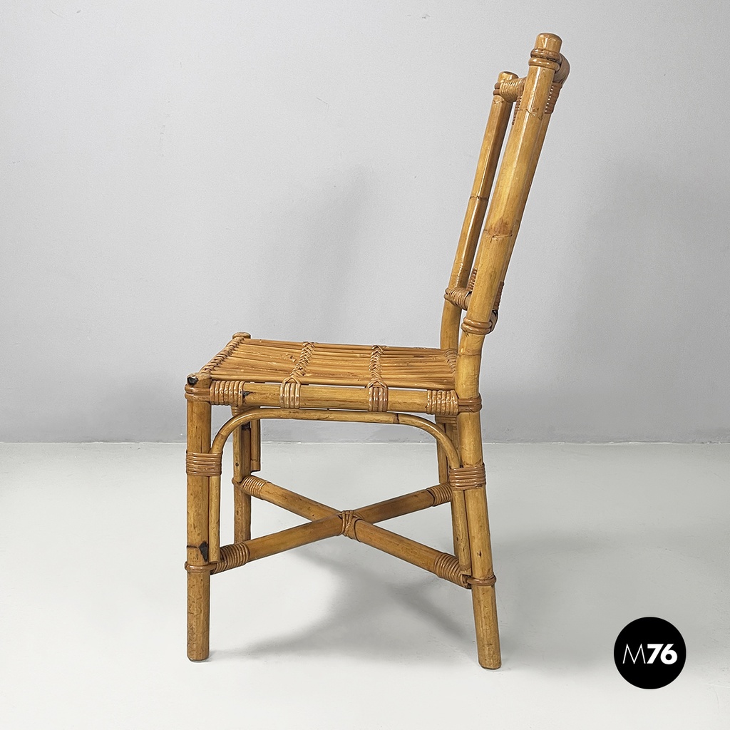Sedie in rattan, 1960 ca.