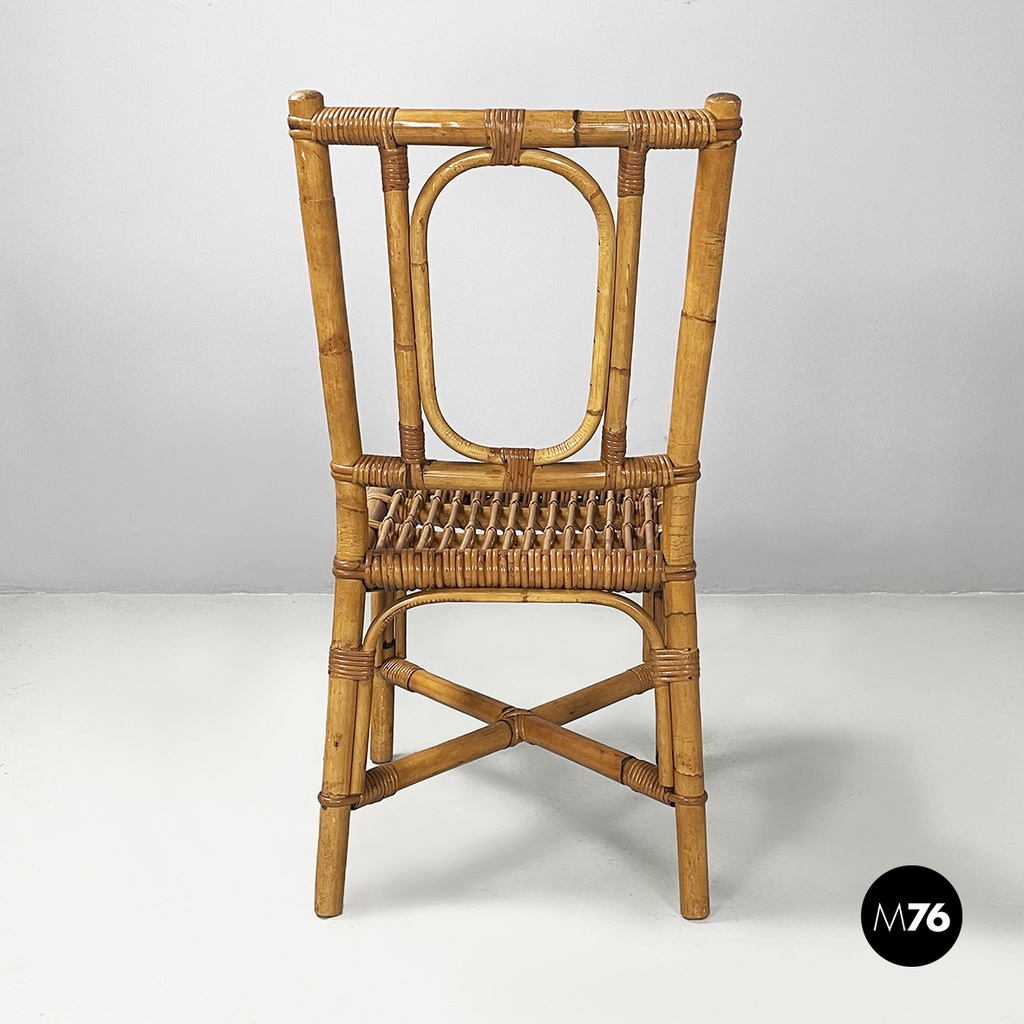 Sedie in rattan, 1960 ca.