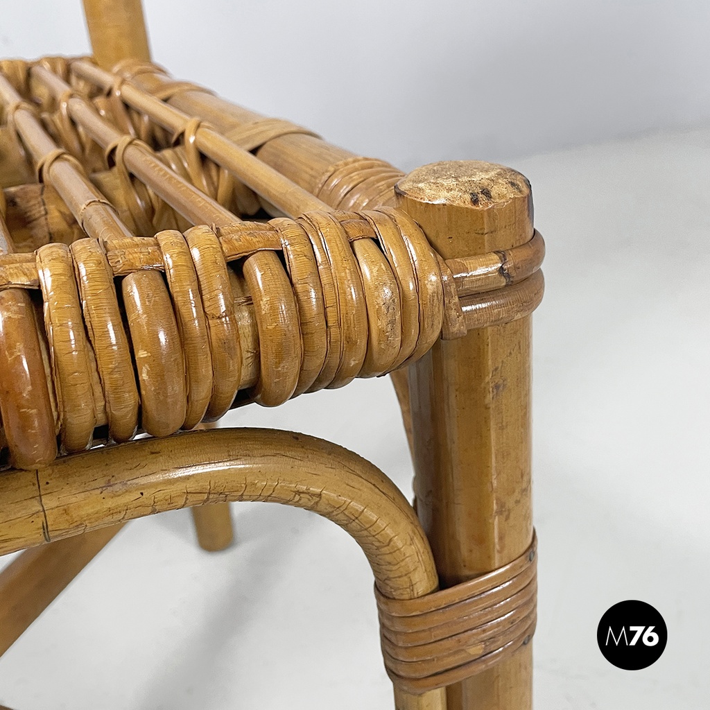 Sedie in rattan, 1960 ca.