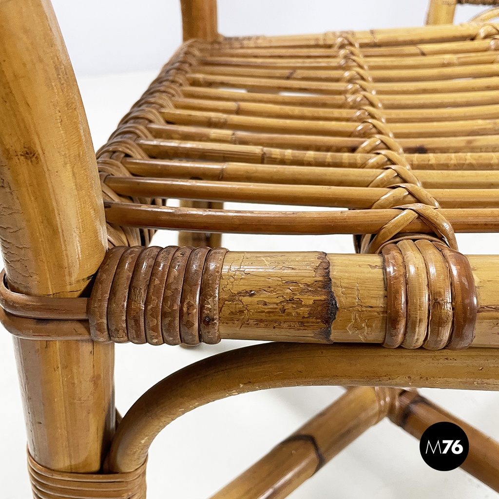Sedie in rattan, 1960 ca.