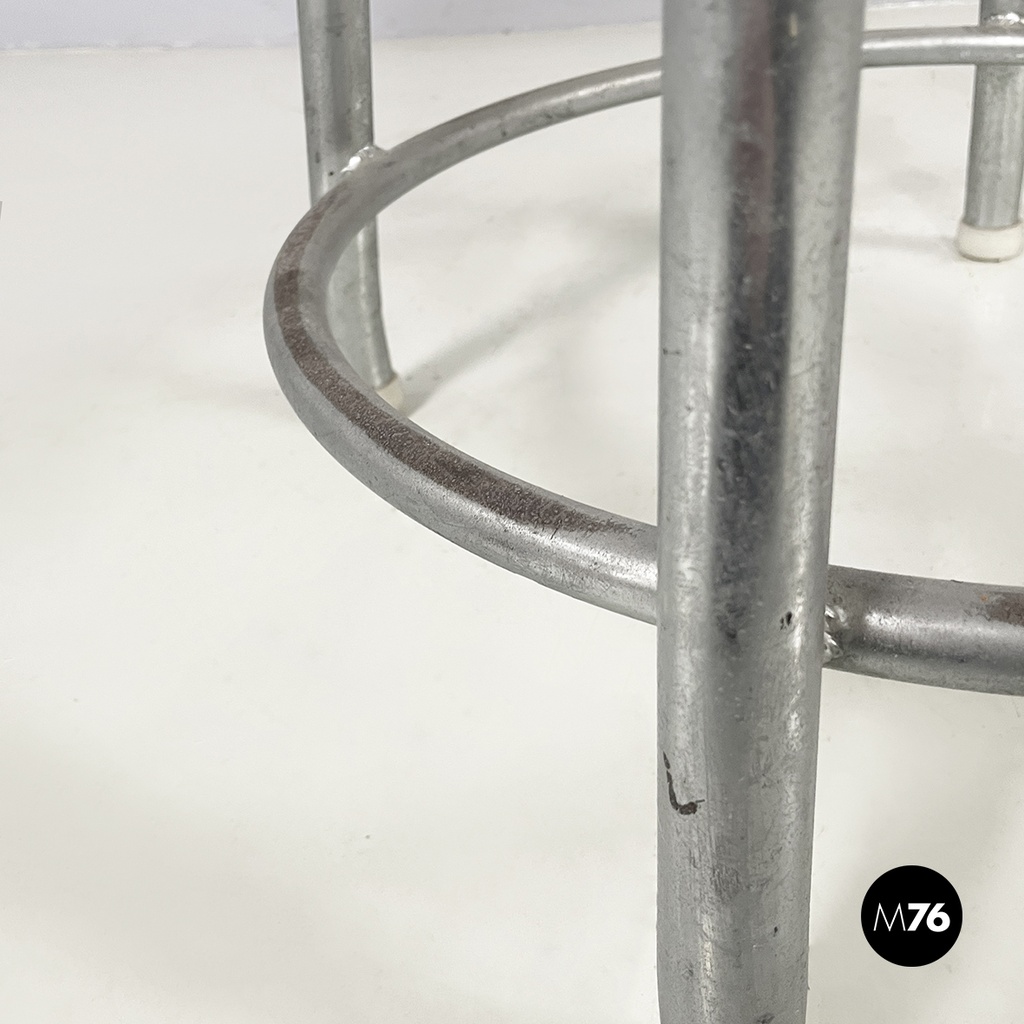 Sgabello in legno e metallo, 1960 ca.