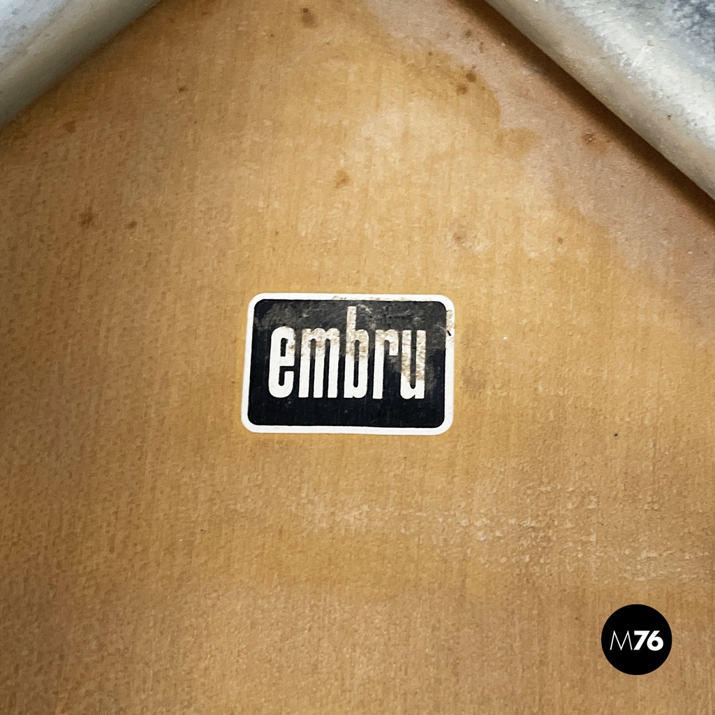 Sgabello in legno e metallo, 1960 ca.