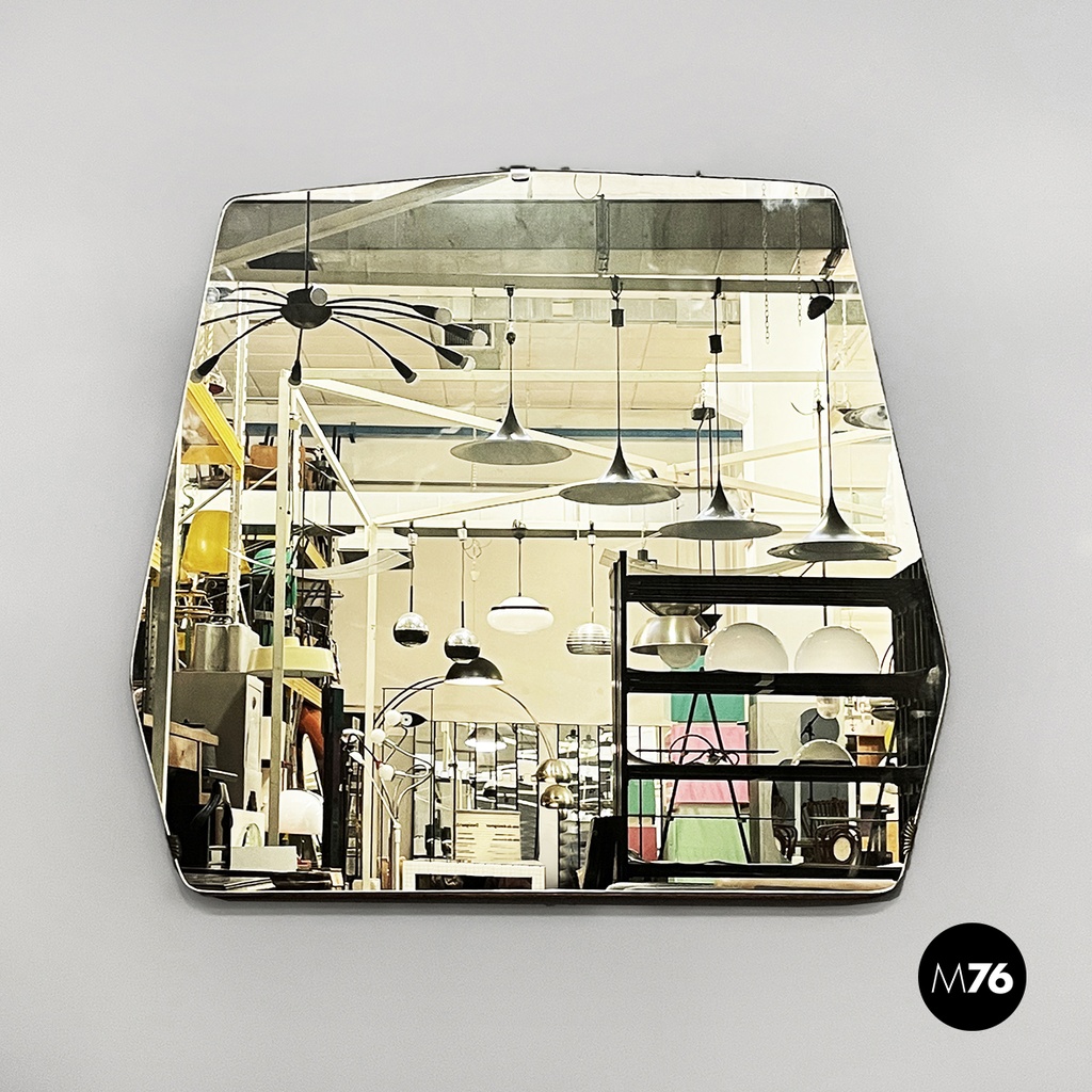 Specchio in legno e metallo, 1950 ca.