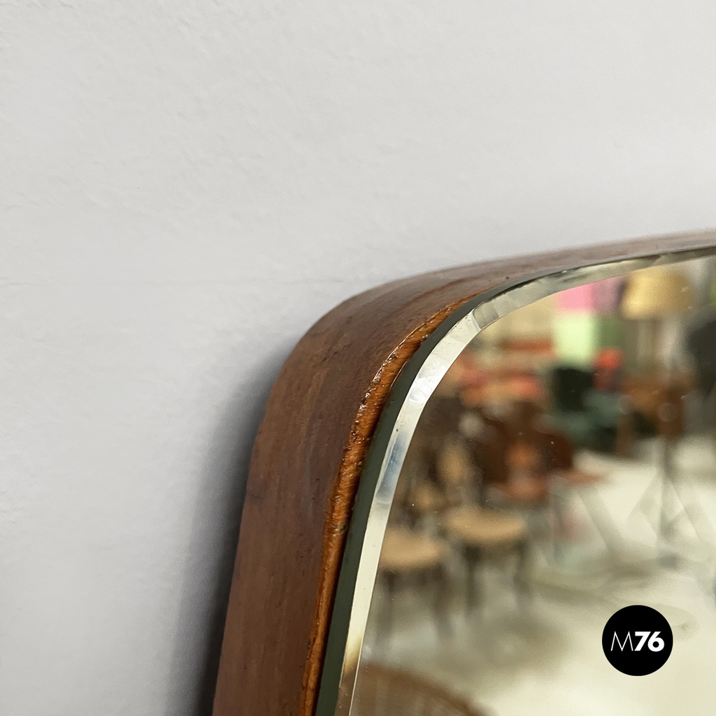 Specchio in legno e metallo, 1950 ca.