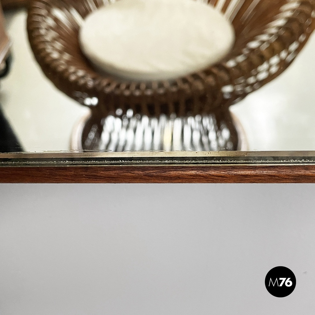 Specchio in legno e metallo, 1950 ca.