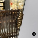 Specchio in legno e metallo, 1950 ca.