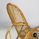 Poltrona in rattan, 1970 ca.