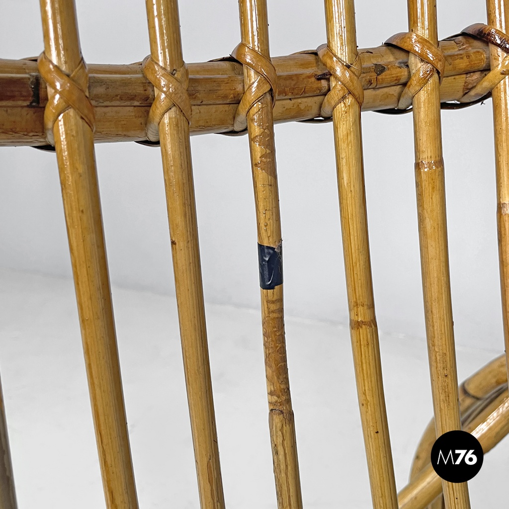 Poltrona in rattan, 1970 ca.