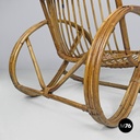 Poltrona in rattan, 1970 ca.